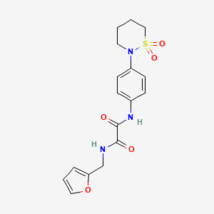 N'-[4-(1,1-dioxothiazinan-2-yl)phenyl]-N-(furan-2-ylmethyl)oxamide