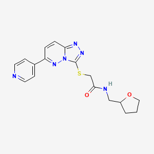 2-((6-(pyridin-4-yl)-[1,2,4]triazolo[4,3-b]pyridazin-3-yl)thio)-N-((tetrahydrofuran-2-yl)methyl)acetamide