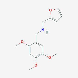 molecular formula C15H19NO4 B276036 Furan-2-ylmethyl-(2,4,5-trimethoxy-benzyl)-amine 