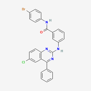 molecular formula C27H18BrClN4O B2760373 N-(4-bromophenyl)-3-[(6-chloro-4-phenylquinazolin-2-yl)amino]benzamide CAS No. 392289-62-2