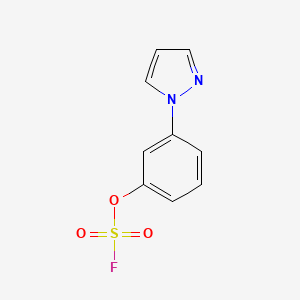 molecular formula C9H7FN2O3S B2760461 1-(3-Fluorosulfonyloxyphenyl)pyrazole CAS No. 2411289-77-3