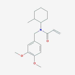 molecular formula C19H27NO3 B2760480 N-[(3,4-dimethoxyphenyl)methyl]-N-(2-methylcyclohexyl)prop-2-enamide CAS No. 2094678-55-2