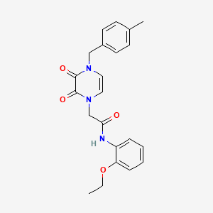 molecular formula C22H23N3O4 B2760499 N-(2-ethoxyphenyl)-2-{4-[(4-methylphenyl)methyl]-2,3-dioxo-1,2,3,4-tetrahydropyrazin-1-yl}acetamide CAS No. 902861-92-1