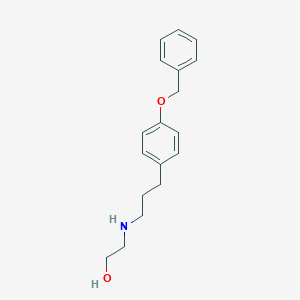 molecular formula C18H23NO2 B027605 ETHANOL, 2-((3-(p-(PHENOXYMETHYL)PHENYL)PROPYL)AMINO)- CAS No. 101247-77-2