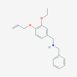 molecular formula C19H23NO2 B276053 N-[4-(allyloxy)-3-ethoxybenzyl]-N-benzylamine 