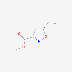 molecular formula C7H9NO3 B2760568 Methyl 5-ethyl-1,2-oxazole-3-carboxylate CAS No. 1942725-69-0