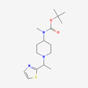 molecular formula C16H27N3O2S B2760583 tert-Butyl methyl(1-(1-(thiazol-2-yl)ethyl)piperidin-4-yl)carbamate CAS No. 1289385-87-0