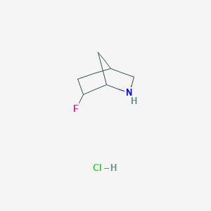 molecular formula C6H11ClFN B2760585 6-Fluoro-2-azabicyclo[2.2.1]heptane hydrochloride CAS No. 2288709-05-5