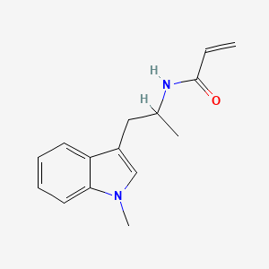 molecular formula C15H18N2O B2760594 N-[1-(1-Methylindol-3-yl)propan-2-yl]prop-2-enamide CAS No. 2305568-30-1