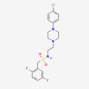molecular formula C19H22ClF2N3O2S B2760617 N-(2-(4-(4-chlorophenyl)piperazin-1-yl)ethyl)-1-(2,5-difluorophenyl)methanesulfonamide CAS No. 1396761-82-2