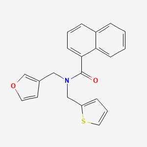 molecular formula C21H17NO2S B2760622 N-(furan-3-ylmethyl)-N-(thiophen-2-ylmethyl)-1-naphthamide CAS No. 1421497-12-2