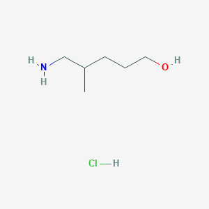 molecular formula C6H16ClNO B2760642 5-Amino-4-methylpentan-1-ol hydrochloride CAS No. 1864058-14-9