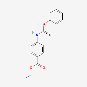 molecular formula C16H15NO4 B2760644 Ethyl 4-[(phenoxycarbonyl)amino]benzoate CAS No. 167837-59-4