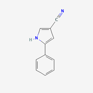 molecular formula C11H8N2 B2760655 5-phenyl-1H-pyrrole-3-carbonitrile CAS No. 122453-85-4