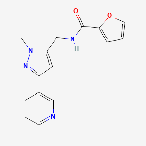 N-((1-methyl-3-(pyridin-3-yl)-1H-pyrazol-5-yl)methyl)furan-2-carboxamide