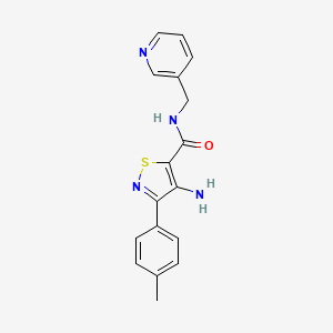 4-amino-N-(pyridin-3-ylmethyl)-3-(p-tolyl)isothiazole-5-carboxamide