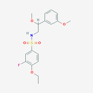 molecular formula C18H22FNO5S B2760666 4-ethoxy-3-fluoro-N-(2-methoxy-2-(3-methoxyphenyl)ethyl)benzenesulfonamide CAS No. 1796950-33-8