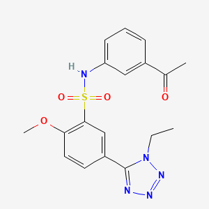 N-(3-acetylphenyl)-5-(1-ethyl-1H-tetrazol-5-yl)-2-methoxybenzenesulfonamide