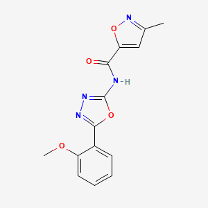 N-(5-(2-methoxyphenyl)-1,3,4-oxadiazol-2-yl)-3-methylisoxazole-5-carboxamide