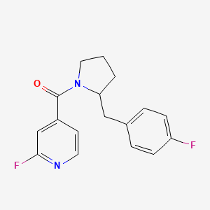 [2-[(4-Fluorophenyl)methyl]pyrrolidin-1-yl]-(2-fluoropyridin-4-yl)methanone