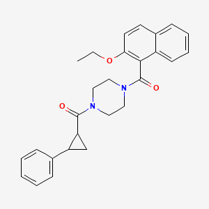 (4-(2-Ethoxy-1-naphthoyl)piperazin-1-yl)(2-phenylcyclopropyl)methanone