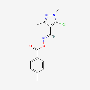 N-[(E)-(5-chloro-1,3-dimethyl-1H-pyrazol-4-yl)methylidene]-N-[(4-methylbenzoyl)oxy]amine