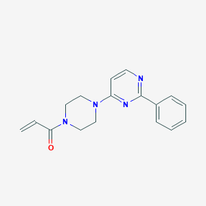 molecular formula C17H18N4O B2760689 1-[4-(2-Phenylpyrimidin-4-yl)piperazin-1-yl]prop-2-en-1-one CAS No. 2094885-59-1