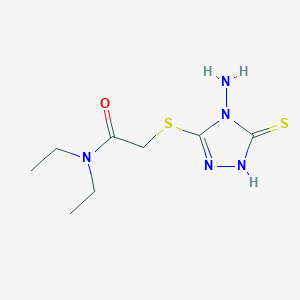 2-[(4-amino-5-mercapto-4H-1,2,4-triazol-3-yl)thio]-N,N-diethylacetamide