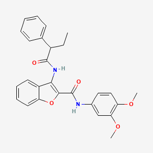 N-(3,4-dimethoxyphenyl)-3-(2-phenylbutanamido)benzofuran-2-carboxamide