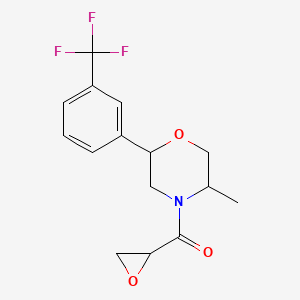 [5-Methyl-2-[3-(trifluoromethyl)phenyl]morpholin-4-yl]-(oxiran-2-yl)methanone