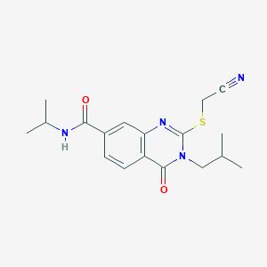 2-((cyanomethyl)thio)-3-isobutyl-N-isopropyl-4-oxo-3,4-dihydroquinazoline-7-carboxamide