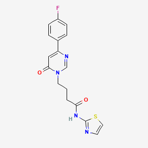 4-(4-(4-fluorophenyl)-6-oxopyrimidin-1(6H)-yl)-N-(thiazol-2-yl)butanamide
