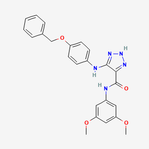 5-{[4-(benzyloxy)phenyl]amino}-N-(3,5-dimethoxyphenyl)-1H-1,2,3-triazole-4-carboxamide