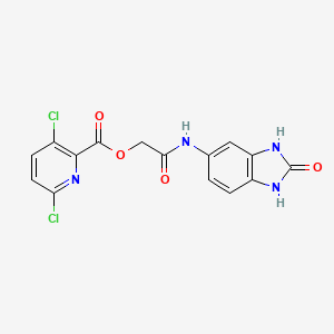B2760712 [2-Oxo-2-[(2-oxo-1,3-dihydrobenzimidazol-5-yl)amino]ethyl] 3,6-dichloropyridine-2-carboxylate CAS No. 924132-60-5