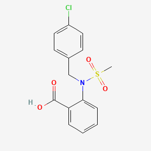 2-[(4-Chlorophenyl)methyl-methylsulfonylamino]benzoic acid