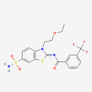 (Z)-N-(3-(2-ethoxyethyl)-6-sulfamoylbenzo[d]thiazol-2(3H)-ylidene)-3-(trifluoromethyl)benzamide