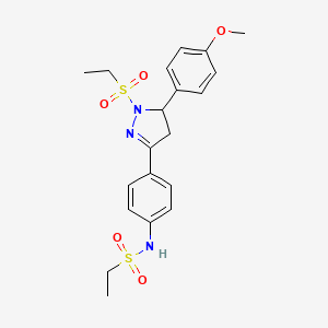 N-[4-[2-ethylsulfonyl-3-(4-methoxyphenyl)-3,4-dihydropyrazol-5-yl]phenyl]ethanesulfonamide