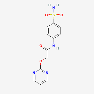 molecular formula C12H12N4O4S B2760718 2-(pyrimidin-2-yloxy)-N-(4-sulfamoylphenyl)acetamide CAS No. 1251573-88-2