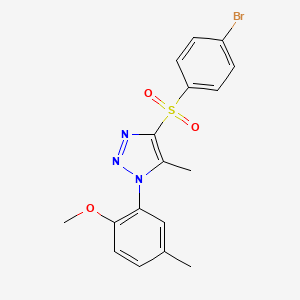 4-(4-bromobenzenesulfonyl)-1-(2-methoxy-5-methylphenyl)-5-methyl-1H-1,2,3-triazole