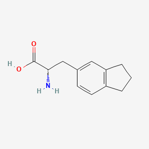 molecular formula C12H15NO2 B2760744 (2S)-2-amino-3-(2,3-dihydro-1H-inden-5-yl)propanoic acid CAS No. 1270283-38-9