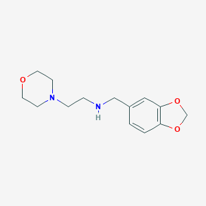 molecular formula C14H20N2O3 B276075 N-(1,3-benzodioxol-5-ylmethyl)-N-[2-(4-morpholinyl)ethyl]amine 