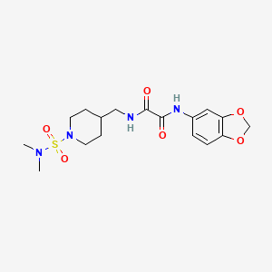 molecular formula C17H24N4O6S B2760753 N1-(benzo[d][1,3]dioxol-5-yl)-N2-((1-(N,N-dimethylsulfamoyl)piperidin-4-yl)methyl)oxalamide CAS No. 2034357-52-1