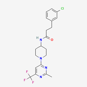 3-(3-chlorophenyl)-N-(1-(2-methyl-6-(trifluoromethyl)pyrimidin-4-yl)piperidin-4-yl)propanamide