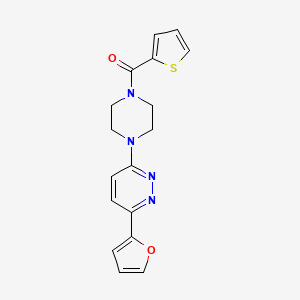 (4-(6-(Furan-2-yl)pyridazin-3-yl)piperazin-1-yl)(thiophen-2-yl)methanone