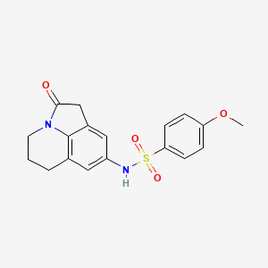 4-methoxy-N-(2-oxo-2,4,5,6-tetrahydro-1H-pyrrolo[3,2,1-ij]quinolin-8-yl)benzenesulfonamide