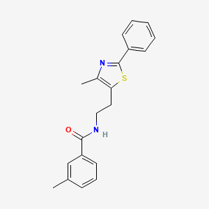molecular formula C20H20N2OS B2760783 3-methyl-N-[2-(4-methyl-2-phenyl-1,3-thiazol-5-yl)ethyl]benzamide CAS No. 893995-55-6