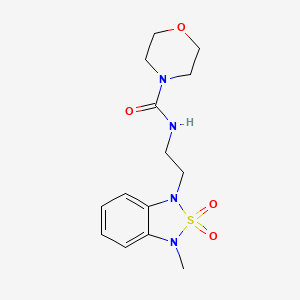 molecular formula C14H20N4O4S B2760831 N-(2-(3-methyl-2,2-dioxidobenzo[c][1,2,5]thiadiazol-1(3H)-yl)ethyl)morpholine-4-carboxamide CAS No. 2034453-31-9