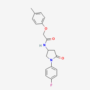 molecular formula C19H19FN2O3 B2760832 N-[1-(4-fluorophenyl)-5-oxopyrrolidin-3-yl]-2-(4-methylphenoxy)acetamide CAS No. 905663-95-8