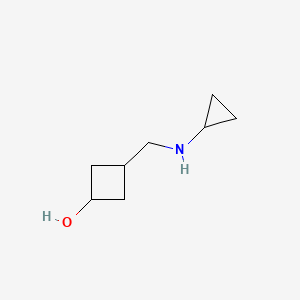 molecular formula C8H15NO B2760841 3-[(Cyclopropylamino)methyl]cyclobutan-1-ol CAS No. 1489515-41-4