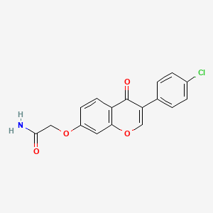molecular formula C17H12ClNO4 B2760878 2-((3-(4-chlorophenyl)-4-oxo-4H-chromen-7-yl)oxy)acetamide CAS No. 847917-21-9